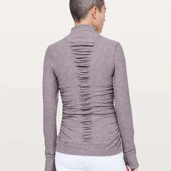 Lululemon Cypress Kiss 1/2 Zip - Heathered Lunar Rock - Picture 3 of 6